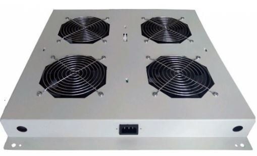 Фото Блок вентиляторов 4 вентилятора с термостатом, для напольных шкафов DYN-FM-4F-T