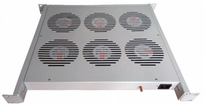 Фото Полиця вентиляторна 6 вентиляторів і термостат, 19 "1U, 220В FS-6F-T Hypernet