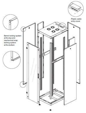 Фото Шкаф напольный 26U 600x800 коммутационный разборной ProLine PL-8-26U-FLAT Hypernet