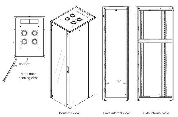 Фото Шкаф напольный 26U 600x800 коммутационный разборной ProLine PL-8-26U-FLAT Hypernet
