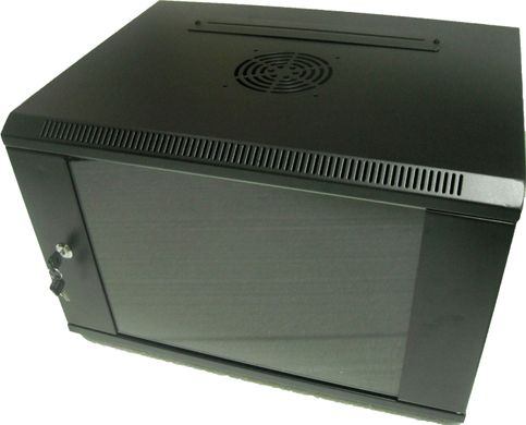 Фото WMNC-9U-FLAT-AC-BLACK Hypernet Шафа комутаційна настінна 9U 600x450 розбірна WMNC-9U-FLAT-AC-BLACK Hypernet